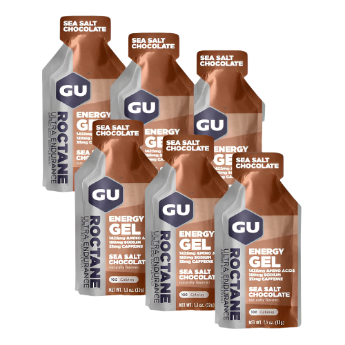 GU Energy - Roctane Energy Gels - Sea Salt Chocolate (35mg caffeine) - 6 Pack