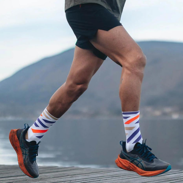 Incylence - Running Platforms Long Sock - White Purple