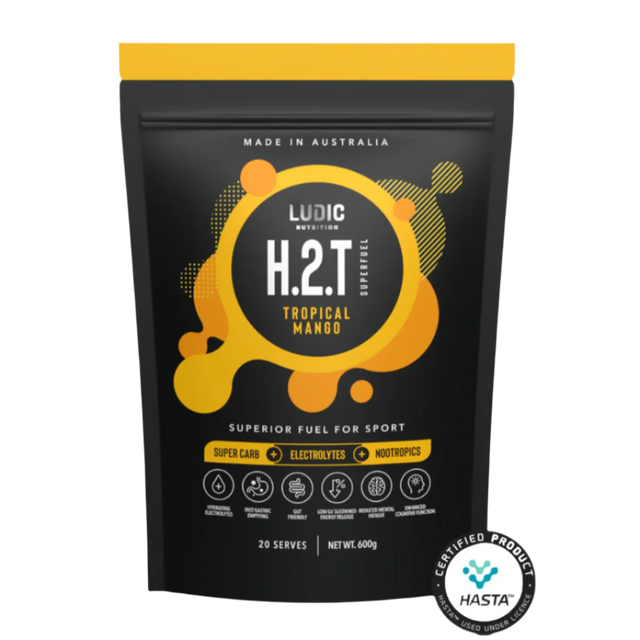 600g pouch of Ludic H2T tropical mango SuperFuel.