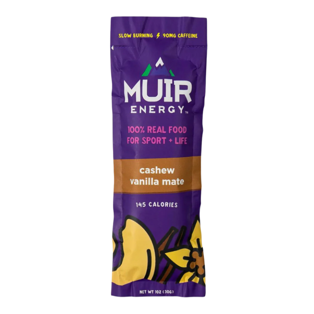 Muir Energy - Energy Gels - Cashew Vanilla Mate (90mg caffeine)