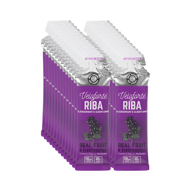 Veloforte - Energy Gels - Riba (Blackcurrant & Elderflower) - Box of 24